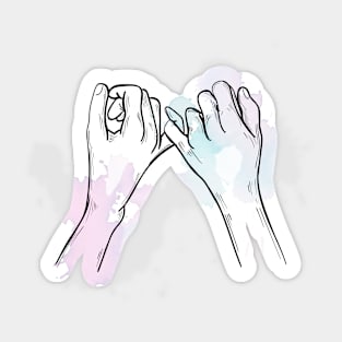 Pinky Promise Hand drawn Sticker